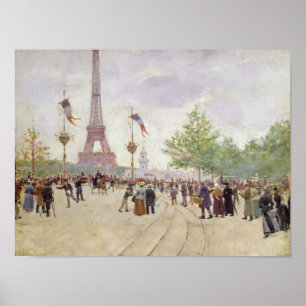 Poster Entrée à l'exposition Universelle, 1889