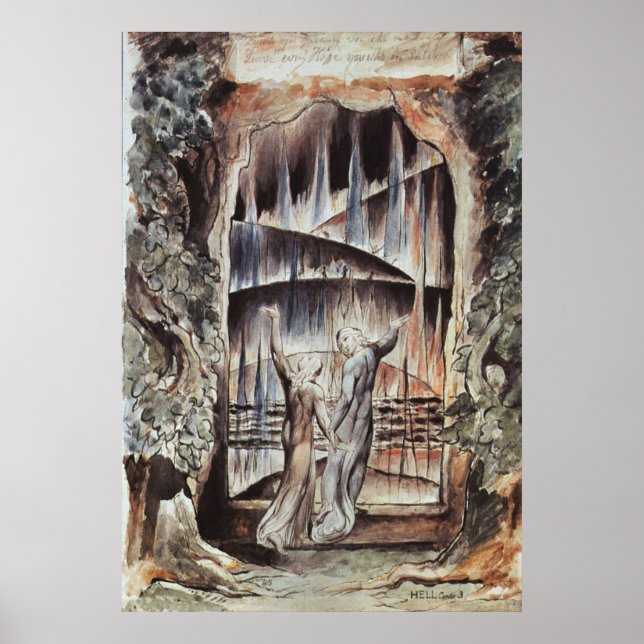 Poster Entrée Dante et Virgile de l'Enfer (Devant)