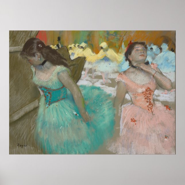 Poster Entrée des danseurs masqués Degas Canvas Imprimer (Devant)