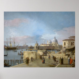 Poster Entrée du Grand Canal depuis le Molo, Venise