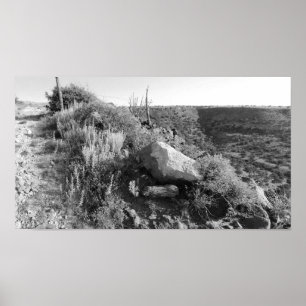 Poster Entrée du plateau de la Mesa Noire (couleur dénatu