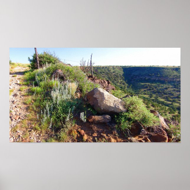 Poster Entrée du plateau de la Mesa Noire (couleur saturé (Devant)