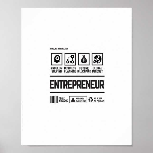 Poster entrepreneur (Devant)