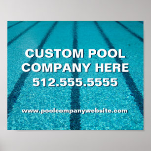 Poster Entreprise de piscine sur mesure Marketing personn