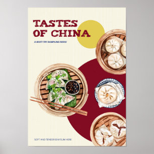 Poster Entreprise Dimsum Watercolor