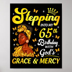 Poster Entrer dans mes 65 ans Christian Afro Femmes