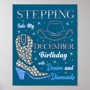 Poster Entrer Dans Mon Anniversaire De Décembre Avec Deni