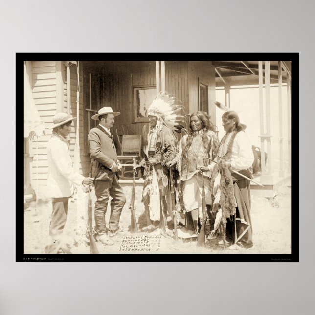 Poster Entretien avec trois Indiens Cheyenne SD 1887 (Devant)
