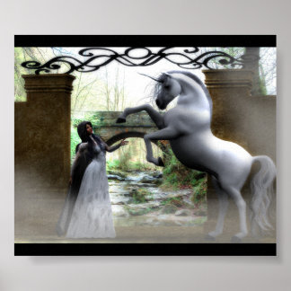 Poster Entrez le royaume de la licorne