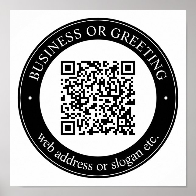 Poster Entrez un site Web pour le code QR instantané (Devant)