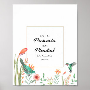 Poster Entu presencia foin plénitude gozo Póster