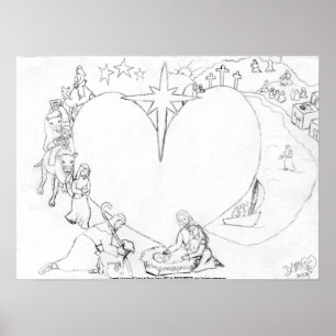 Poster Enveloppé dans les bras de Son Amour