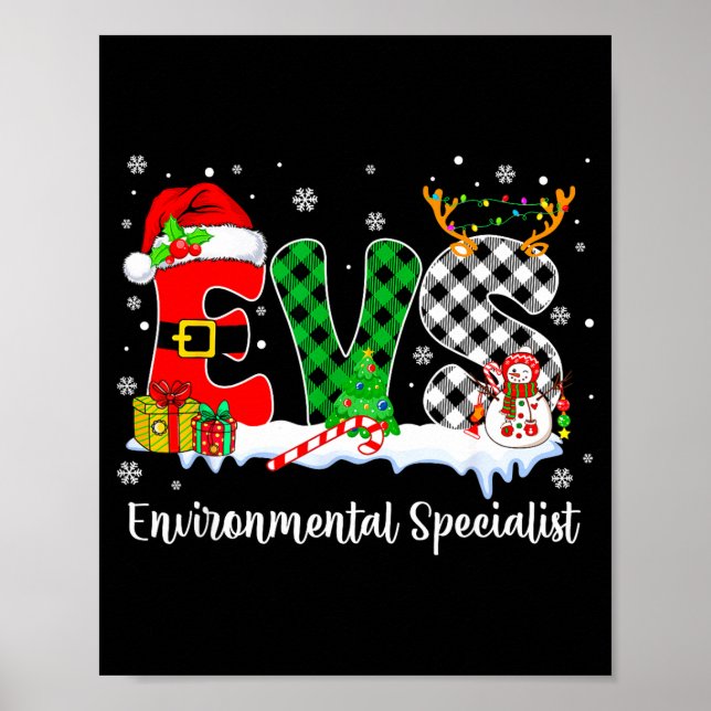 Poster Environmental Specialist Christmas Lights Red Plai (Devant)