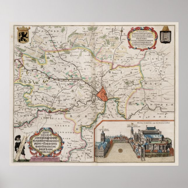 Poster Environs de Gand (Devant)