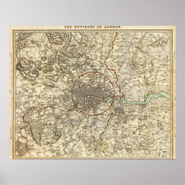 Poster Environs de Londres (Devant)