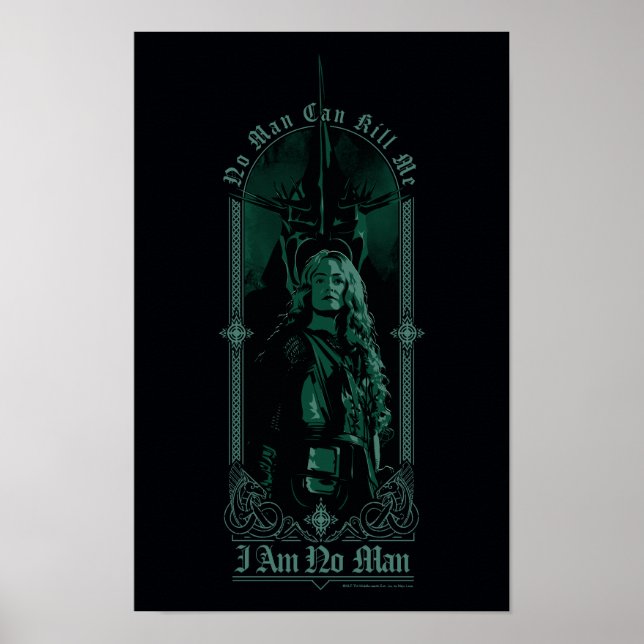 Poster Éowyn Vs SAURON™ "I Am No Man" Rohan Graphic (Devant)