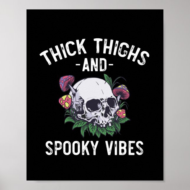Poster Épais Cuisses Et Vibes Éffrayantes Halloween Corre (Devant)