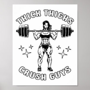 Poster Épais cuisses Les Gars Drôle Gym Entraînement Body