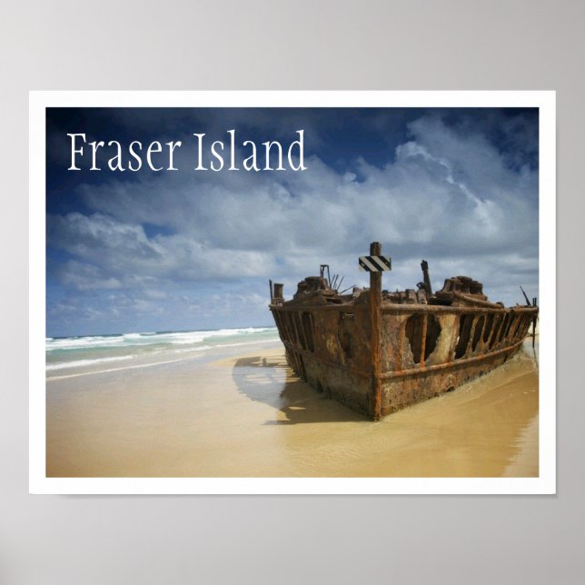 Poster Épave du S.S. Maheno, île Fraser (Devant)