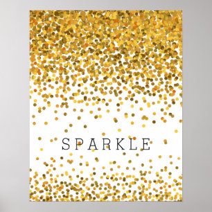 Poster Éperche Confetti Or