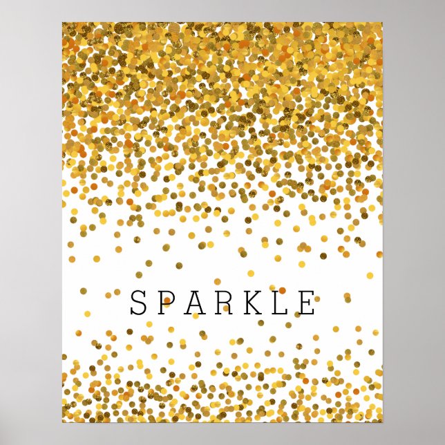 Poster Éperche Confetti Or (Devant)
