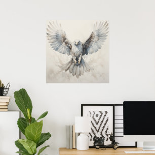 Poster Éperon animal de l'esprit d'argent