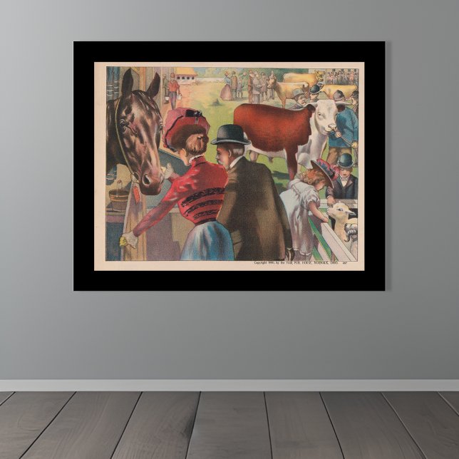 Poster Ephémère de ferme animale vintage (Créateur téléchargé)