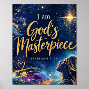 Poster Éphésiens 2:10 Je suis le chef-d'œuvre de Dieu ch