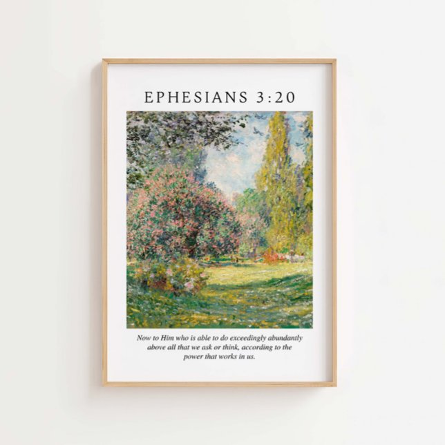 Poster Éphésiens 3:20 Verse de la Bible (Créateur téléchargé)