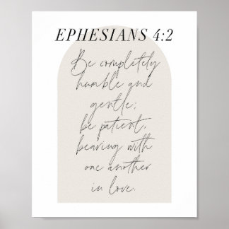 Poster Ephésiens. 4:2 Arc Beige Boho Minimal