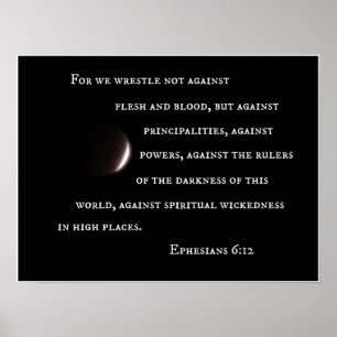 Poster Éphésiens 6:12 Car nous ne luttons pas contre la c