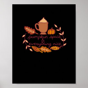 Poster Épice citrouille Et Tout Le Bon Café PSL