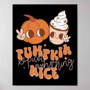 Poster Épice citrouille et tout Nice automne saison Femme