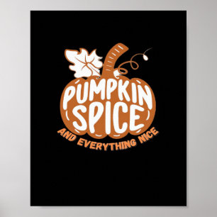 Poster Épices citrouilles Et Tout Beau Design Slogan