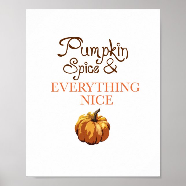 Poster Épices citrouilles Tout Beau Décor Automne (Devant)