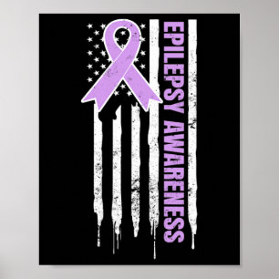 Poster Epilepsie Conception de Conscience Patriotique US 
