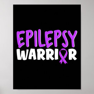 Poster Epilepsie Guerrier Enfants Violet Ribbon Sensibili