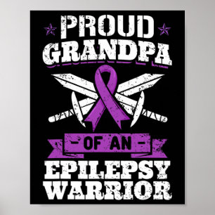 Poster Épilepsie Guerrier Grand-père Épileptique Séizure 