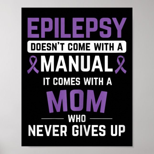 Poster Epilepsie Maman Epilepsie Conscience de l'épilepsi (Devant)