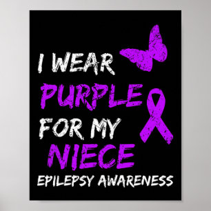 Poster Epilepsie Sensibilisation Je Porte Du Violet Pour