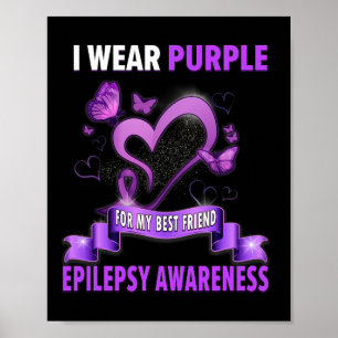 Poster Epilepsie Sensibilisation Je Porte Violet Pour Mon