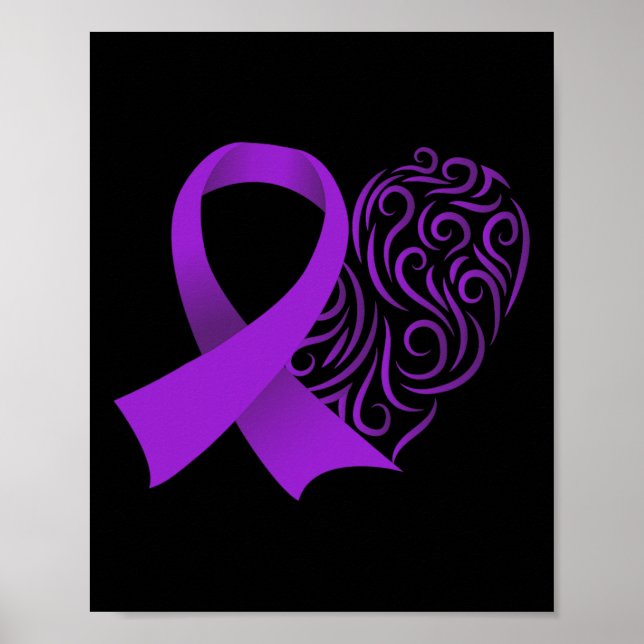 Poster Epilepsy Awareness Month Purple Ribbon Advocacy Ep (Devant)