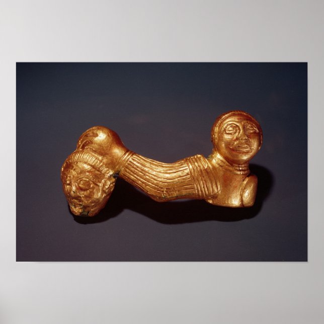 Poster Épingle avec un guerrier tenant la tête (Devant)