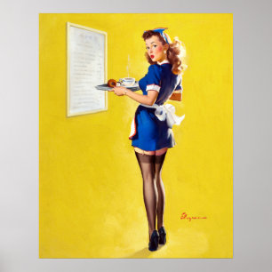 Poster Épingle de la serveuse