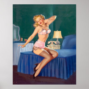 Poster Épingle dorée vers le haut