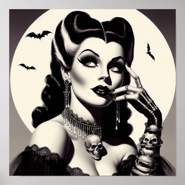 Poster Épingle Goth vintage (Devant)