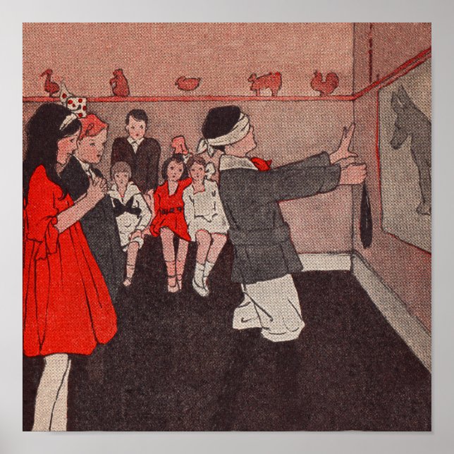 Poster Épingle la queue à l'âne (Devant)