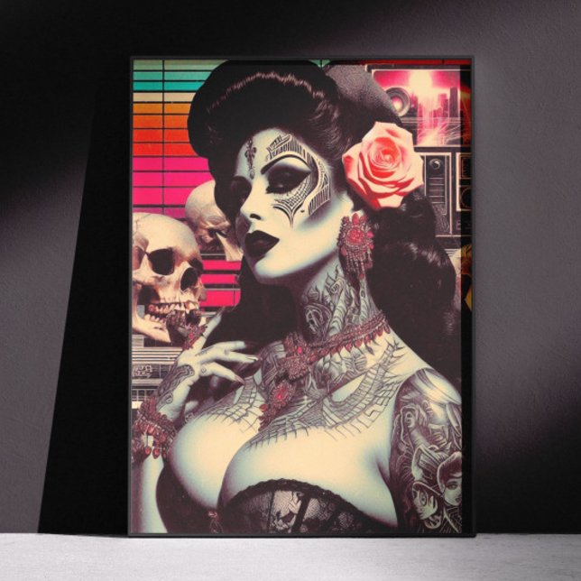Poster Épingle synthwave flippante (Créateur téléchargé)