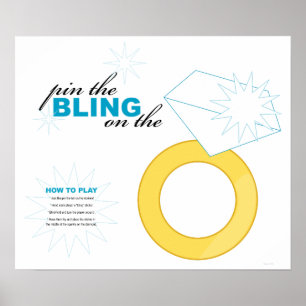 Poster * Épinglez le bling sur la bague * Jeu de BABY SHO