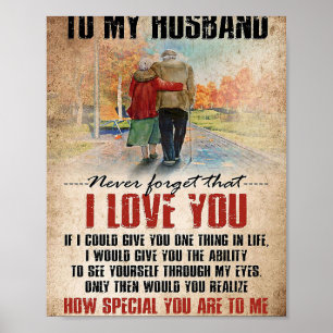 Poster Épouse Art Pour Mon Mari N'oublie Jamais